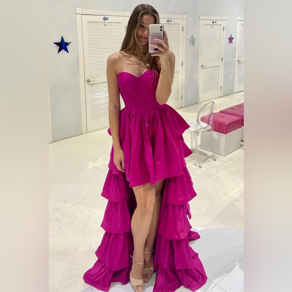 High Low Ruffled Prom Dress 36983 by Jovani